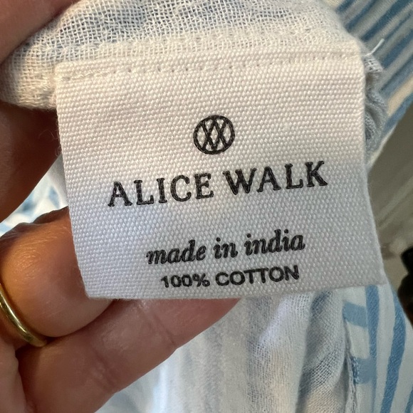 Alice Walk Cotton Gauze Maxi Striped Dress S - Picture 8 of 13